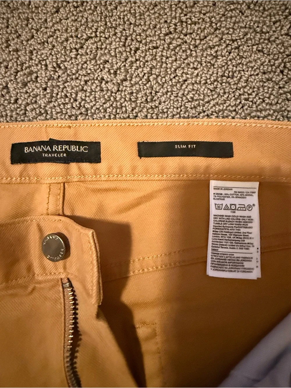 Banana Republic Traveler Mustard Yellow Skinny Pants slim fit 32x32
